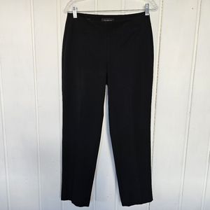 Talbots Petite Heritage Black Straight Leg Pleated Slacks Career Pants Womens 4p